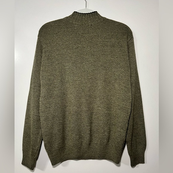 Aldo Contini Italia Zip Up Sweater, Brown w/pattern, Size Large - Picture 2 of 16